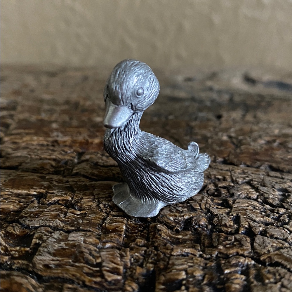 🦆Vintage🦆Miniature Pewter Duck Figurine